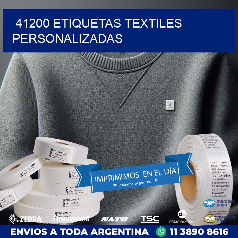 41200 ETIQUETAS TEXTILES PERSONALIZADAS