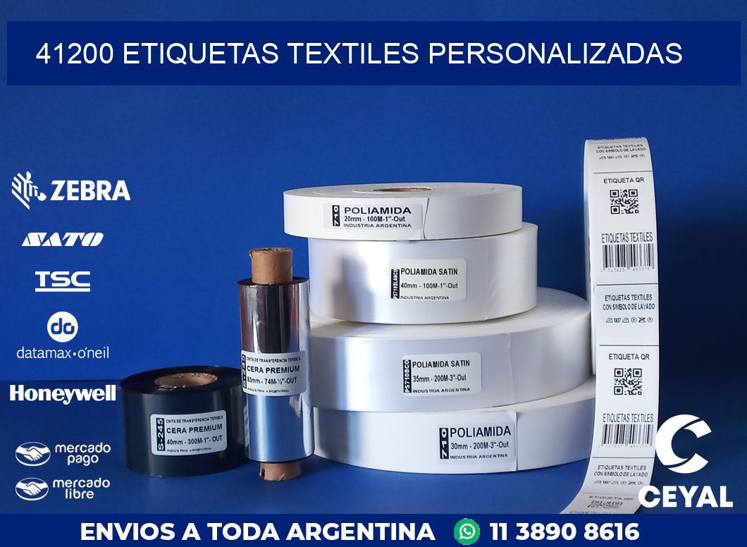 41200 ETIQUETAS TEXTILES PERSONALIZADAS