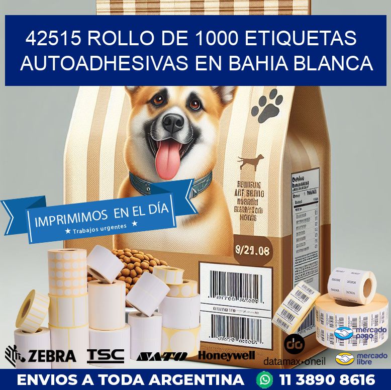 42515 ROLLO DE 1000 ETIQUETAS AUTOADHESIVAS EN BAHIA BLANCA