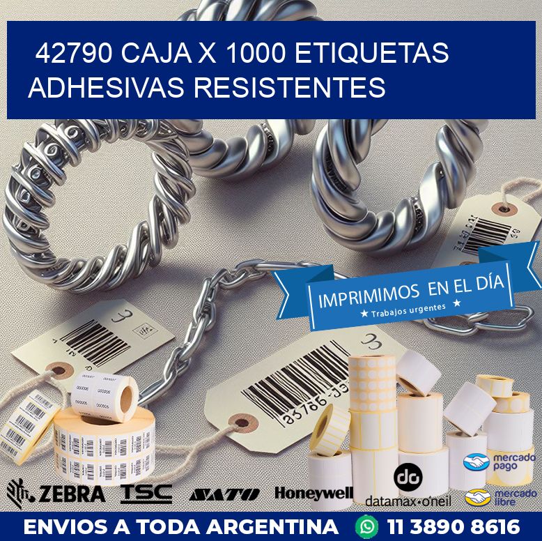 42790 CAJA X 1000 ETIQUETAS ADHESIVAS RESISTENTES