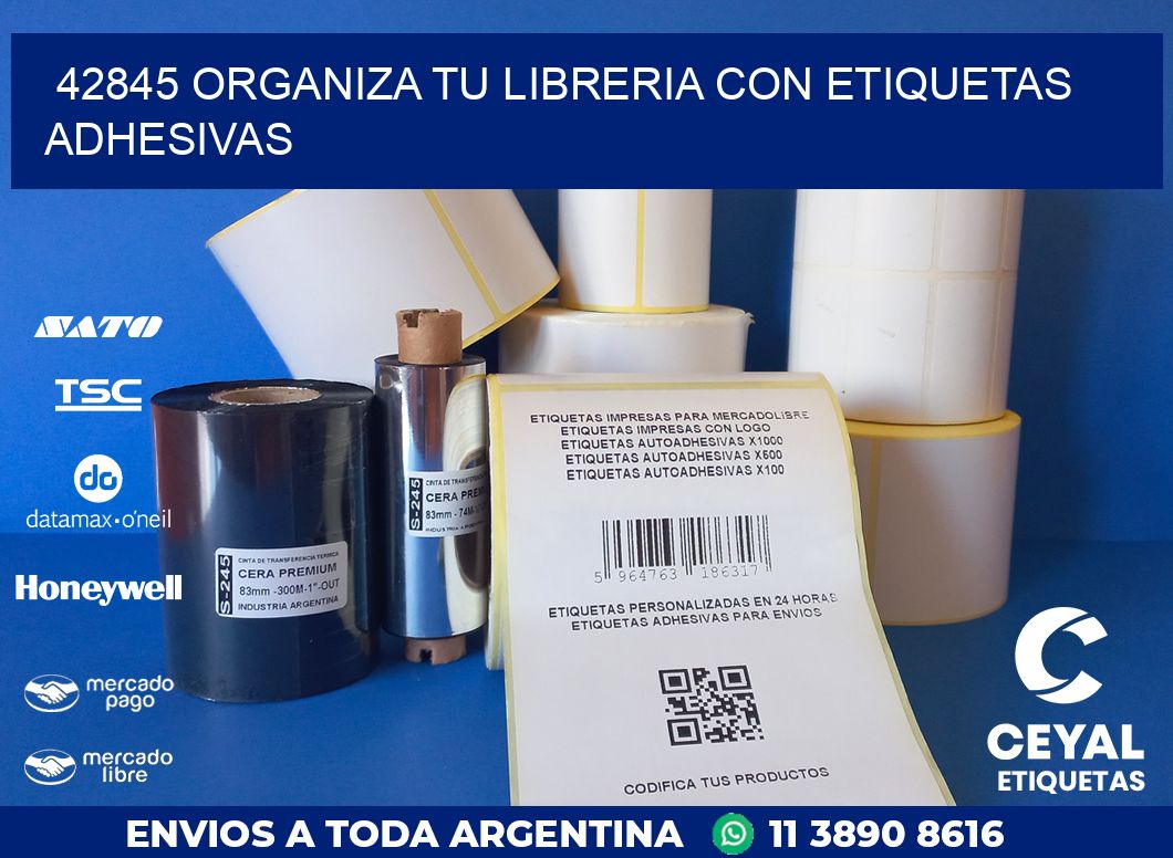 42845 ORGANIZA TU LIBRERIA CON ETIQUETAS ADHESIVAS