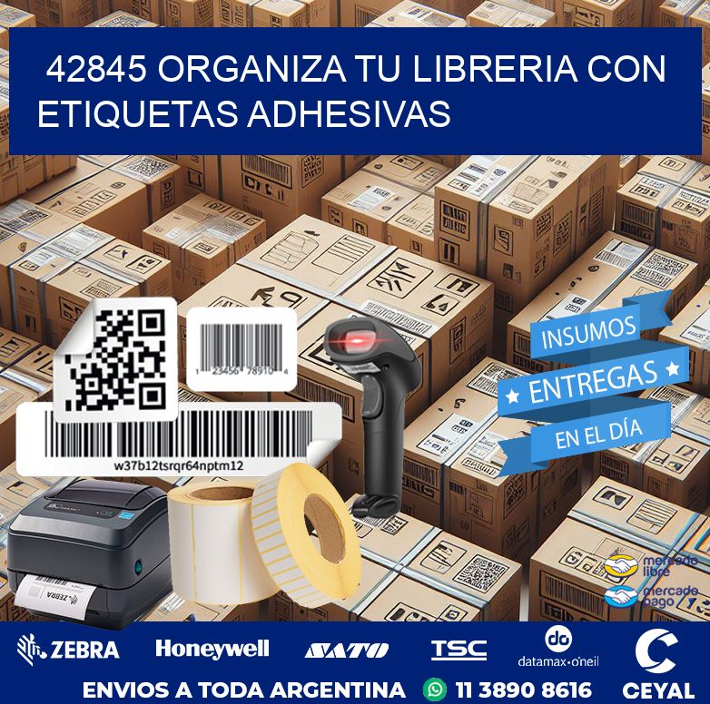 42845 ORGANIZA TU LIBRERIA CON ETIQUETAS ADHESIVAS