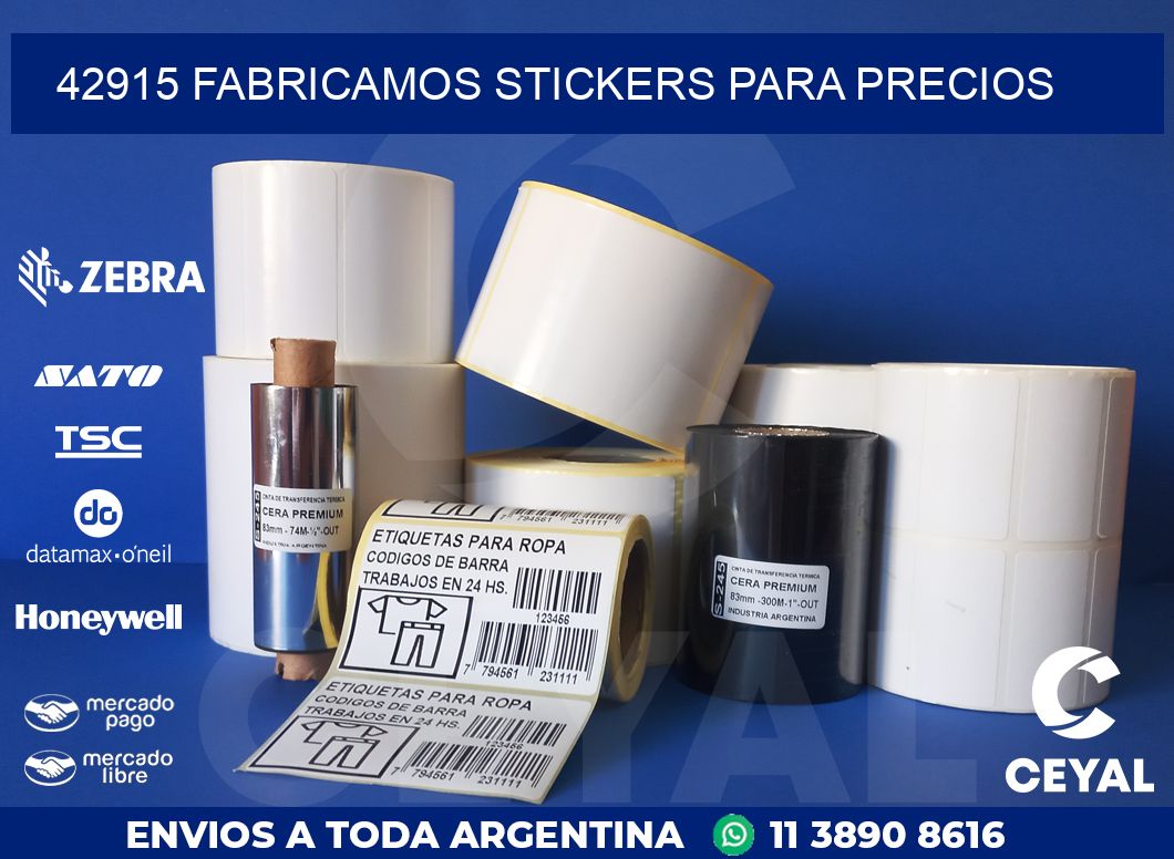 42915 FABRICAMOS STICKERS PARA PRECIOS
