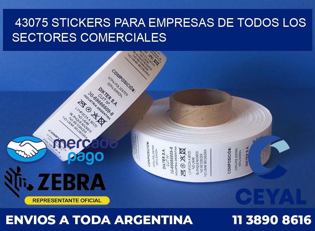 43075 STICKERS PARA EMPRESAS DE TODOS LOS SECTORES COMERCIALES