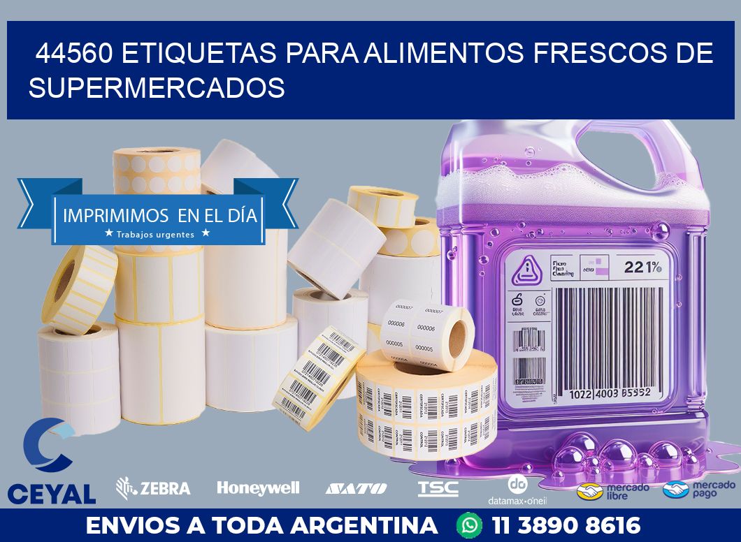 44560 ETIQUETAS PARA ALIMENTOS FRESCOS DE SUPERMERCADOS
