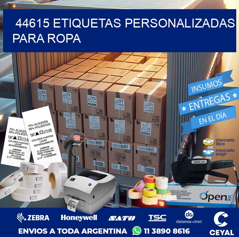 44615 ETIQUETAS PERSONALIZADAS PARA ROPA