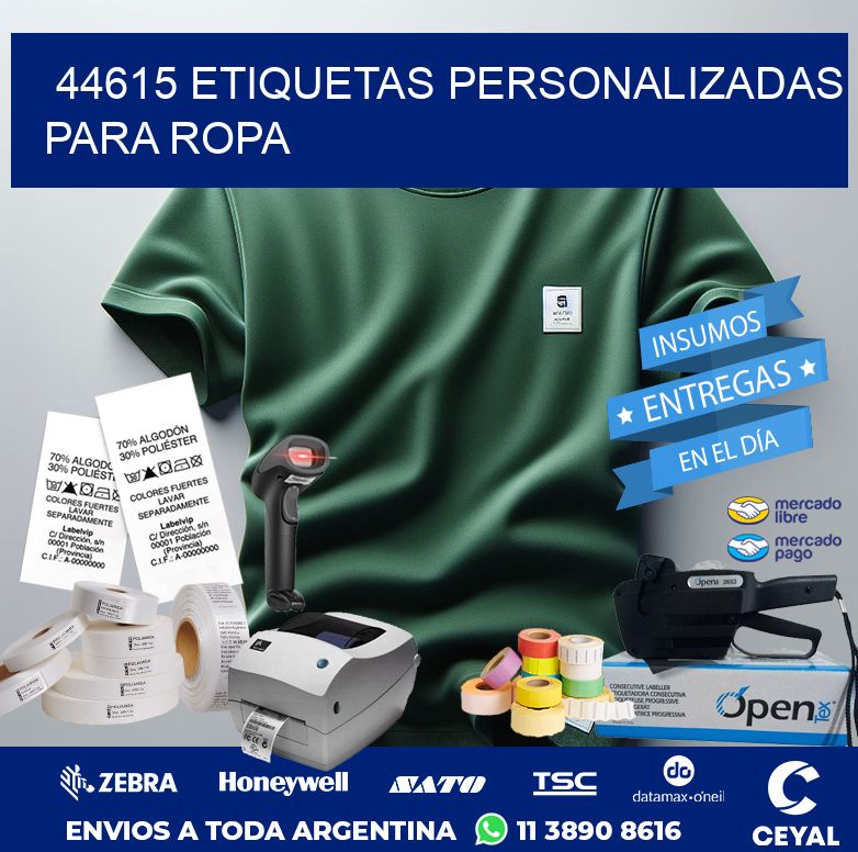 44615 ETIQUETAS PERSONALIZADAS PARA ROPA
