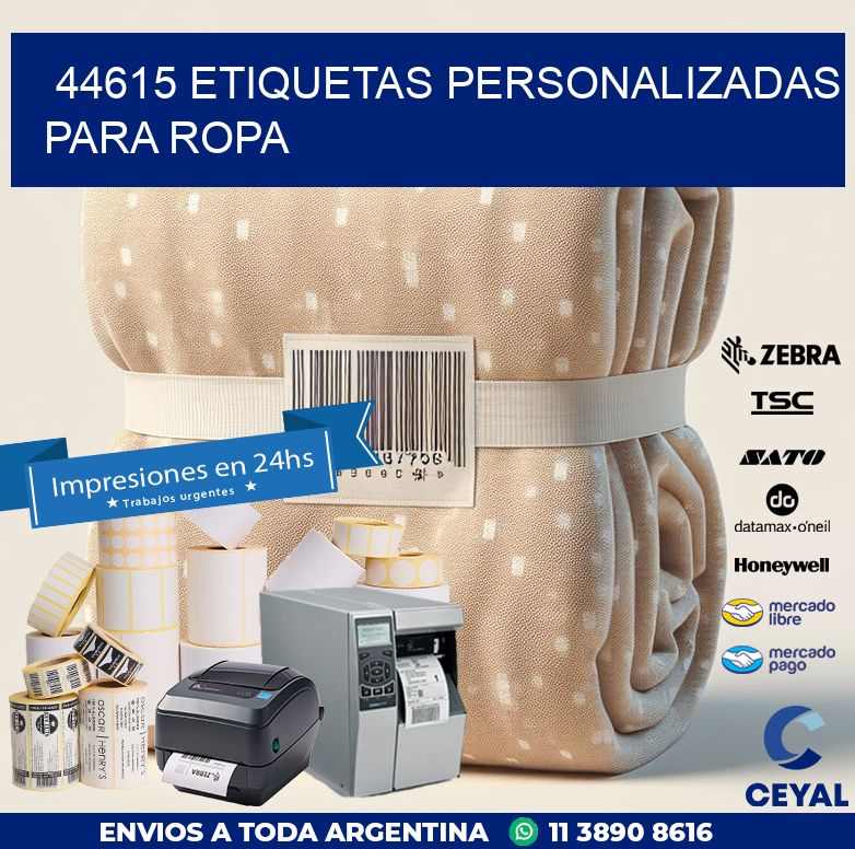 44615 ETIQUETAS PERSONALIZADAS PARA ROPA