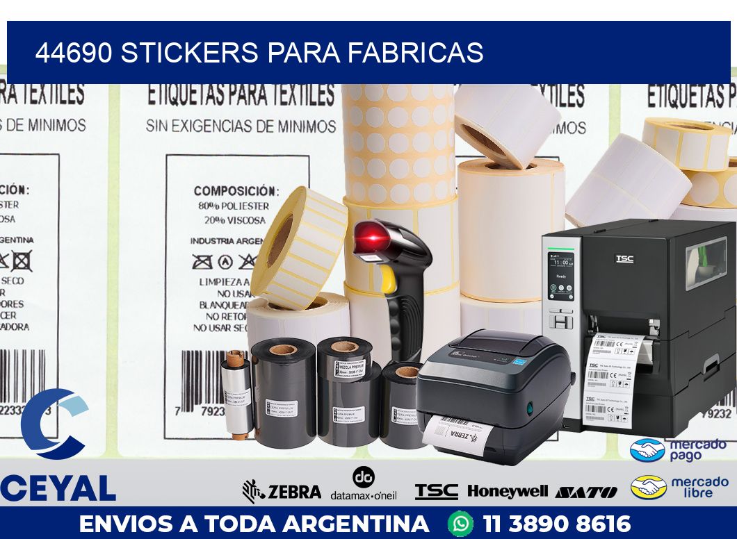 44690 STICKERS PARA FABRICAS
