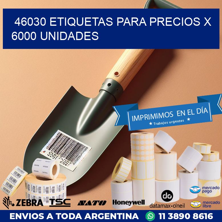 46030 ETIQUETAS PARA PRECIOS X 6000 UNIDADES