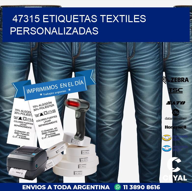 47315 ETIQUETAS TEXTILES PERSONALIZADAS