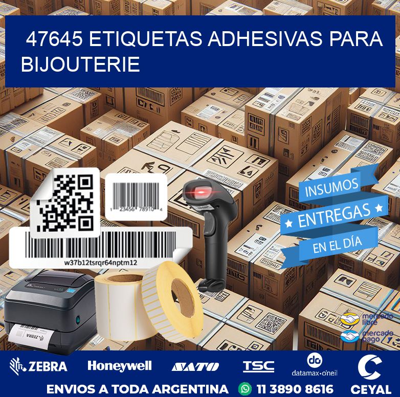 47645 ETIQUETAS ADHESIVAS PARA BIJOUTERIE