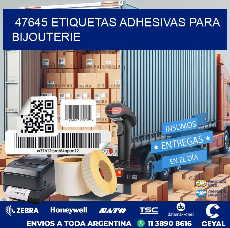 47645 ETIQUETAS ADHESIVAS PARA BIJOUTERIE