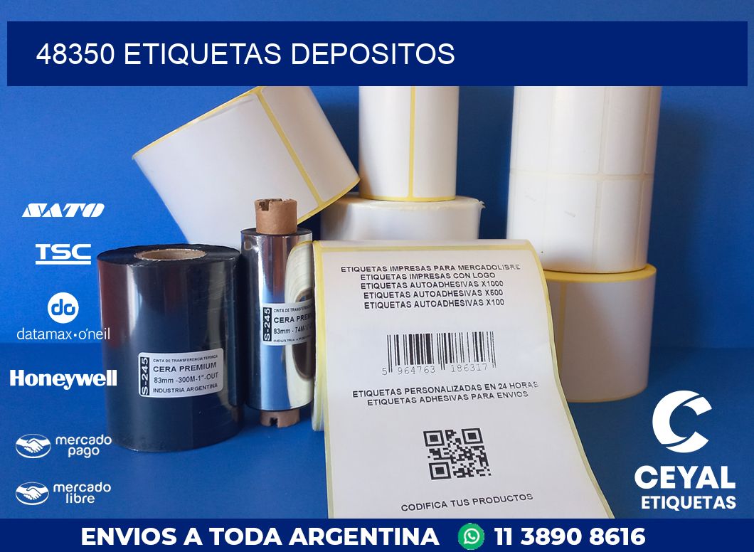 48350 ETIQUETAS DEPOSITOS