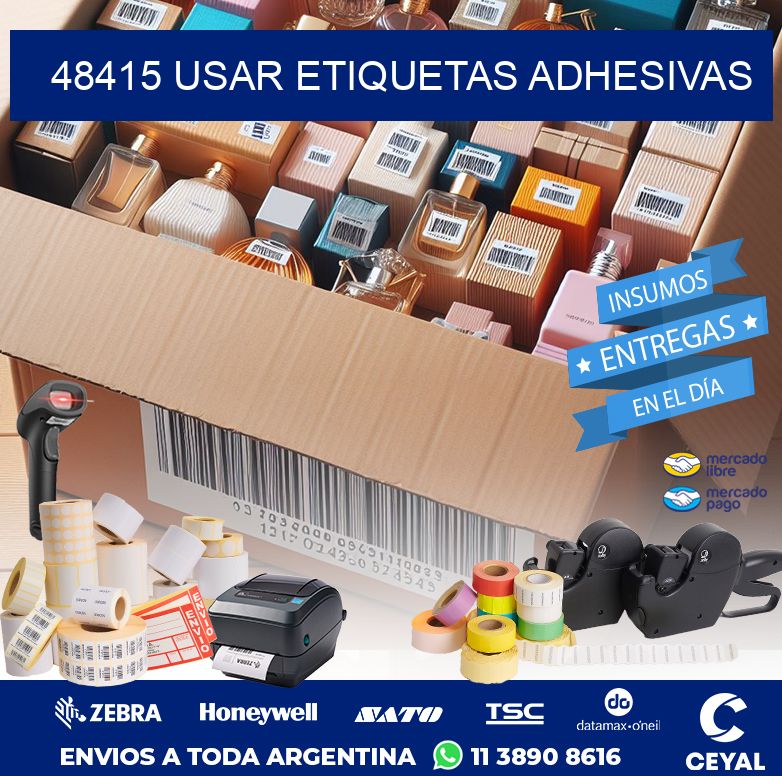 48415 USAR ETIQUETAS ADHESIVAS