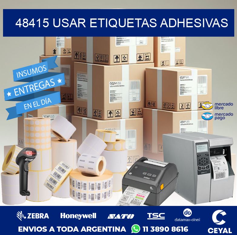 48415 USAR ETIQUETAS ADHESIVAS