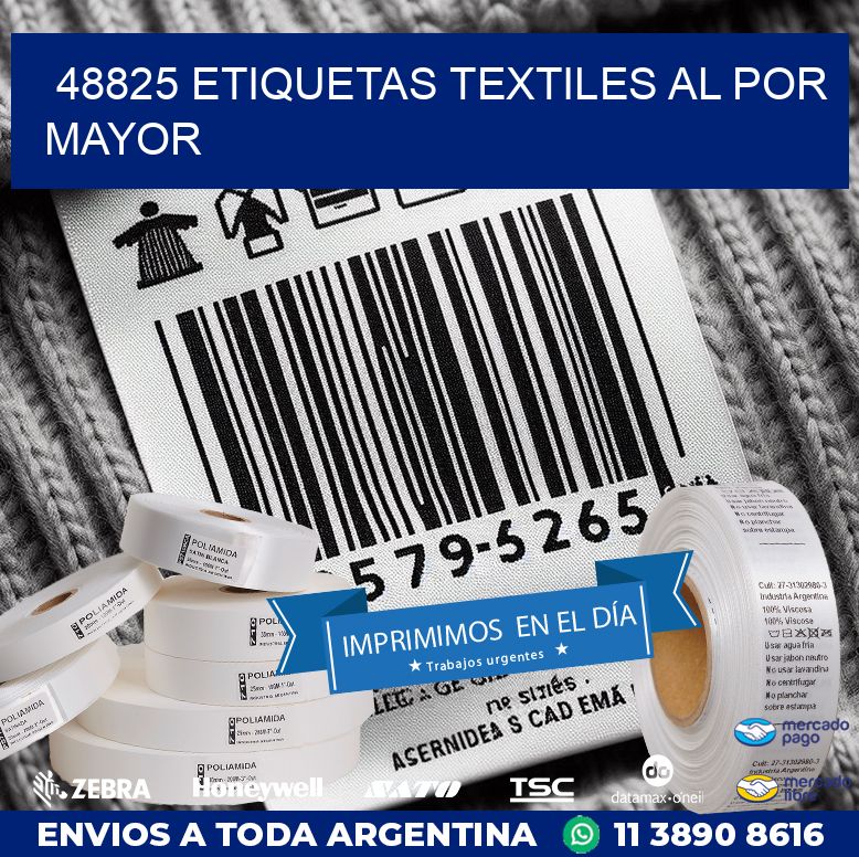 48825 ETIQUETAS TEXTILES AL POR MAYOR