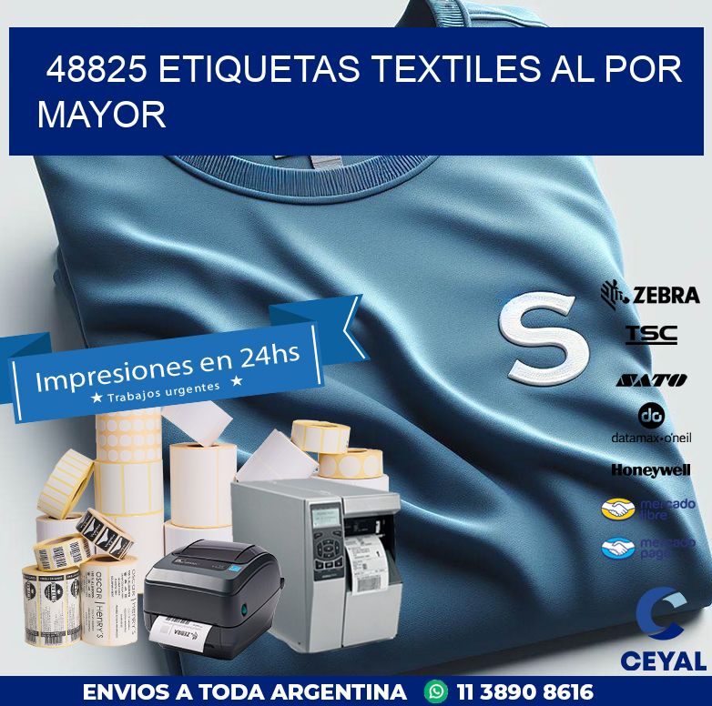48825 ETIQUETAS TEXTILES AL POR MAYOR
