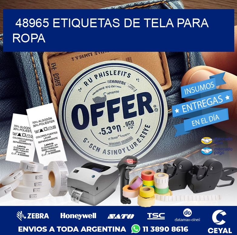 48965 ETIQUETAS DE TELA PARA ROPA