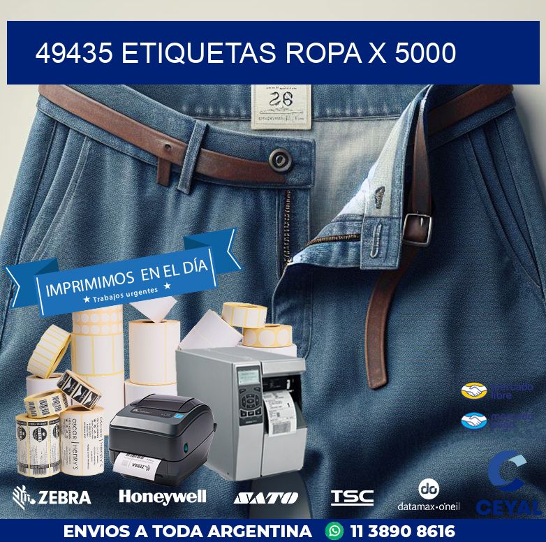 49435 ETIQUETAS ROPA X 5000
