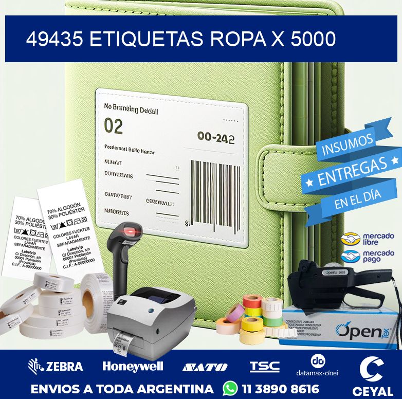 49435 ETIQUETAS ROPA X 5000