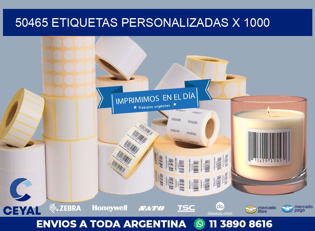 50465 ETIQUETAS PERSONALIZADAS X 1000