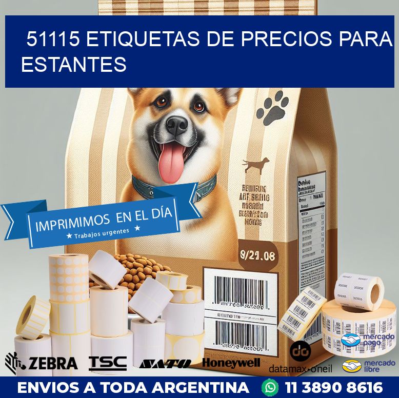 51115 ETIQUETAS DE PRECIOS PARA ESTANTES