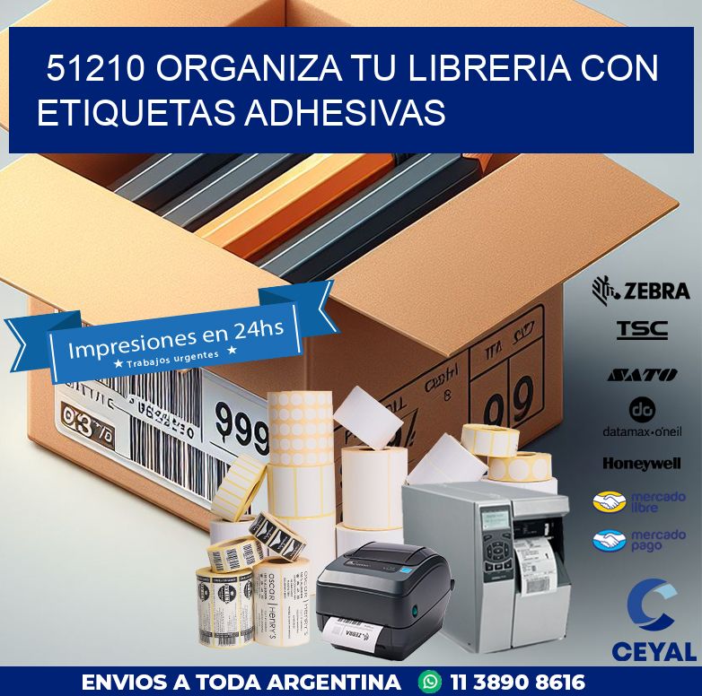 51210 ORGANIZA TU LIBRERIA CON ETIQUETAS ADHESIVAS