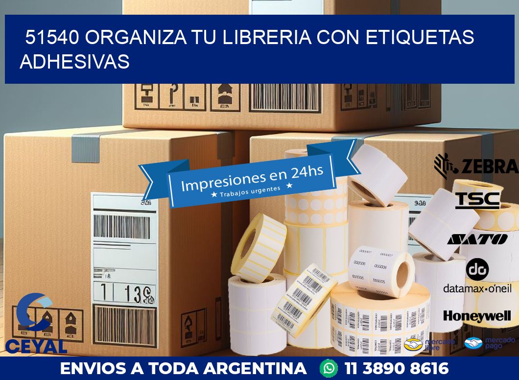 51540 ORGANIZA TU LIBRERIA CON ETIQUETAS ADHESIVAS