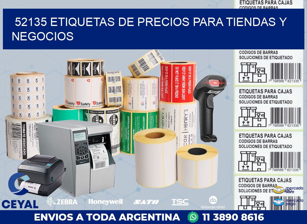 52135 ETIQUETAS DE PRECIOS PARA TIENDAS Y NEGOCIOS