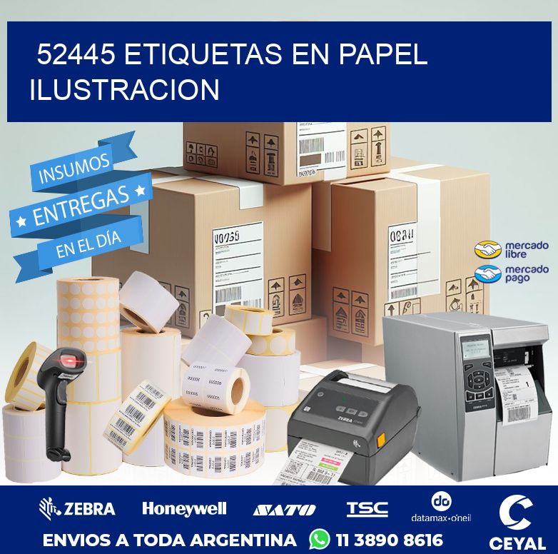 52445 ETIQUETAS EN PAPEL ILUSTRACION