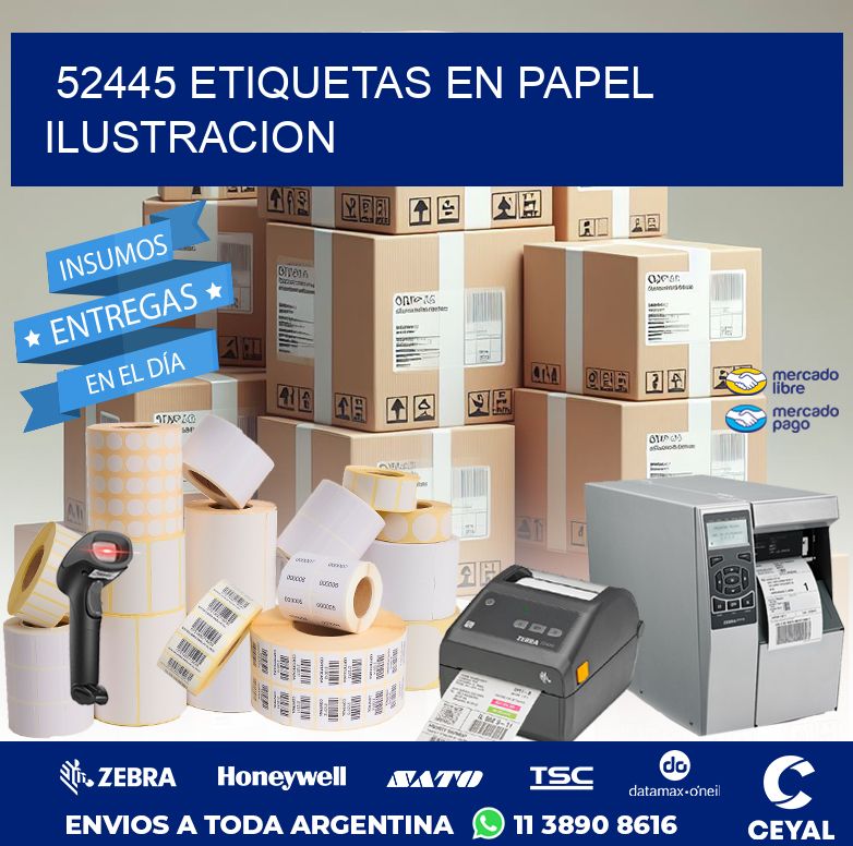 52445 ETIQUETAS EN PAPEL ILUSTRACION