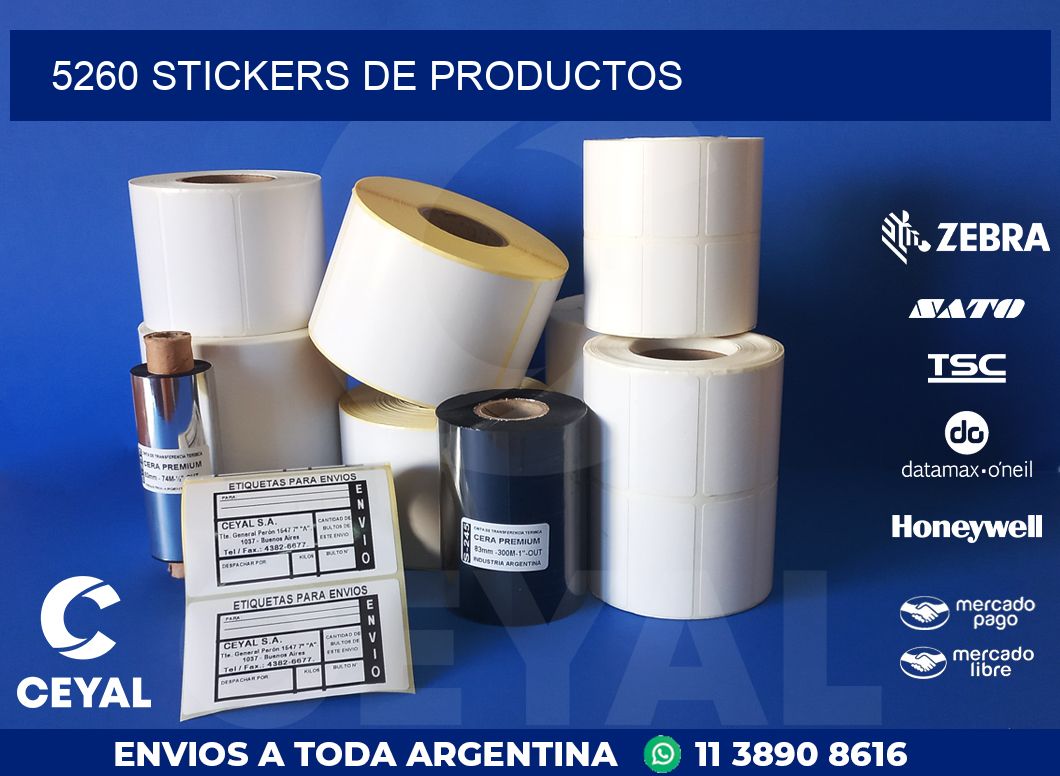 5260 STICKERS DE PRODUCTOS