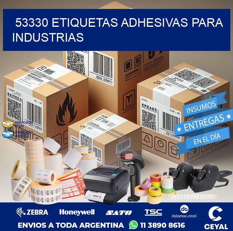 53330 ETIQUETAS ADHESIVAS PARA INDUSTRIAS