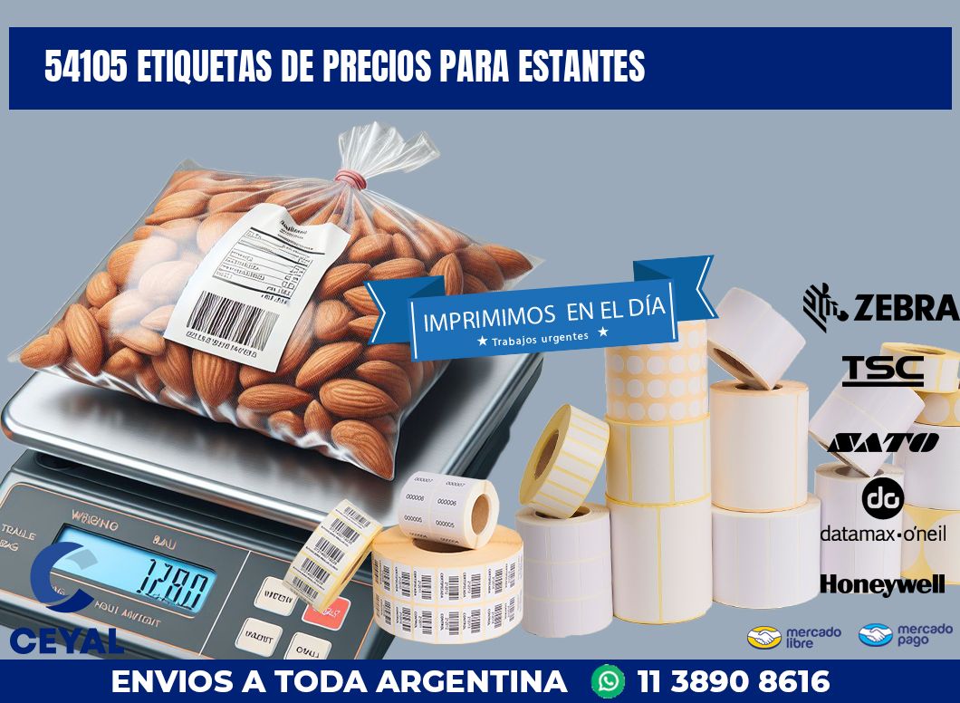54105 ETIQUETAS DE PRECIOS PARA ESTANTES