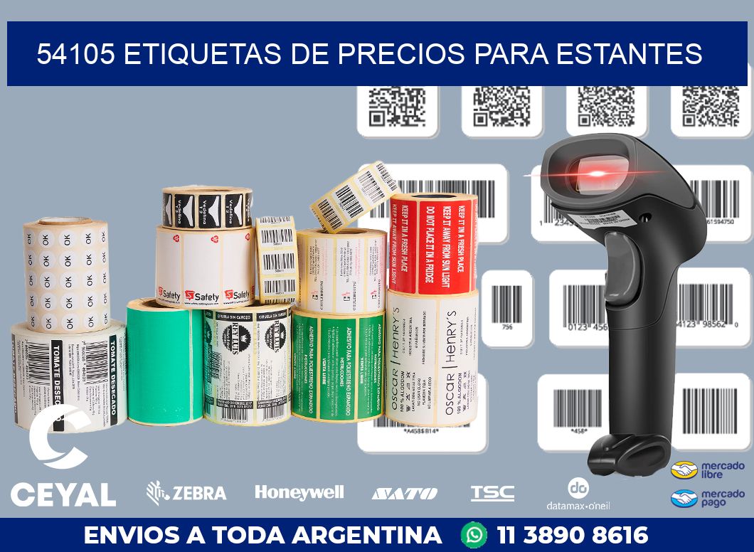 54105 ETIQUETAS DE PRECIOS PARA ESTANTES