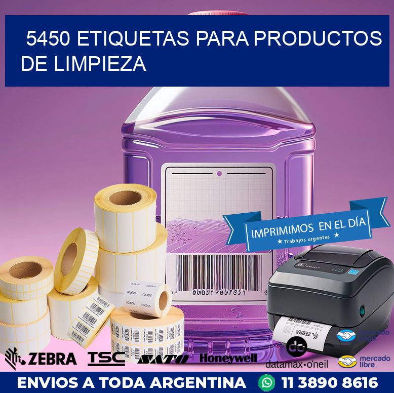 5450 ETIQUETAS PARA PRODUCTOS DE LIMPIEZA