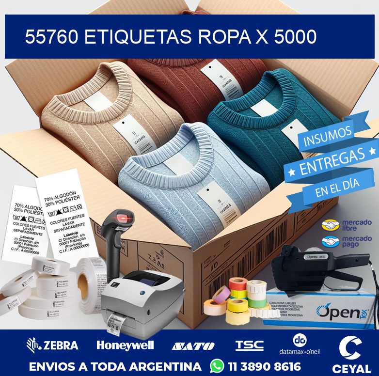55760 ETIQUETAS ROPA X 5000