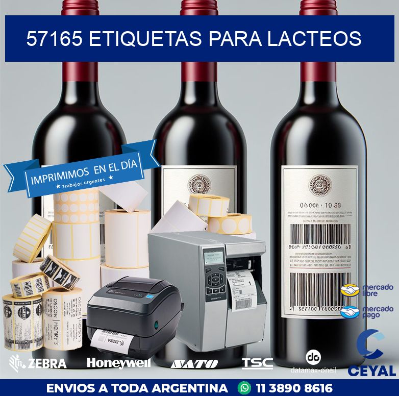 57165 ETIQUETAS PARA LACTEOS