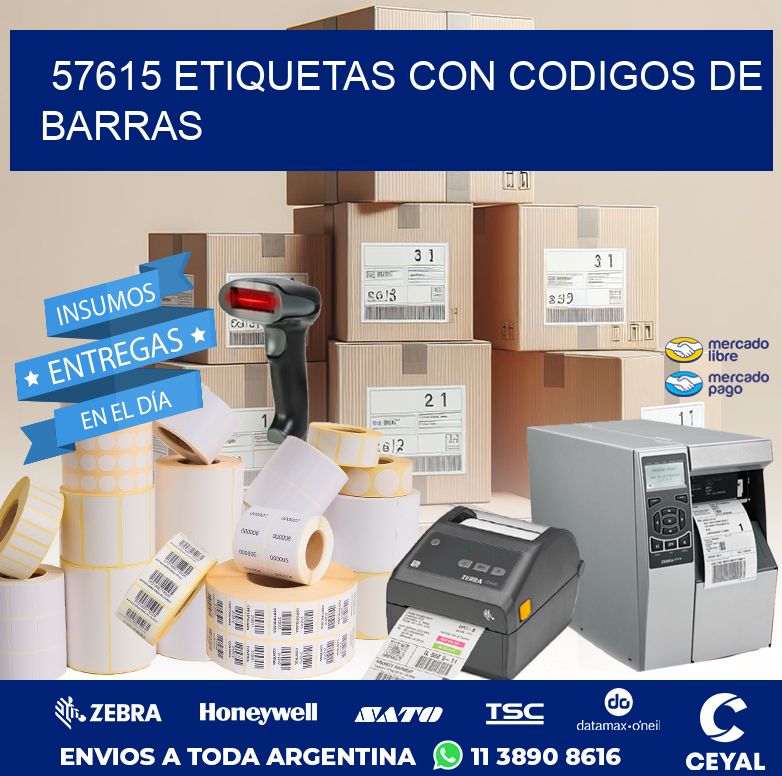 57615 ETIQUETAS CON CODIGOS DE BARRAS