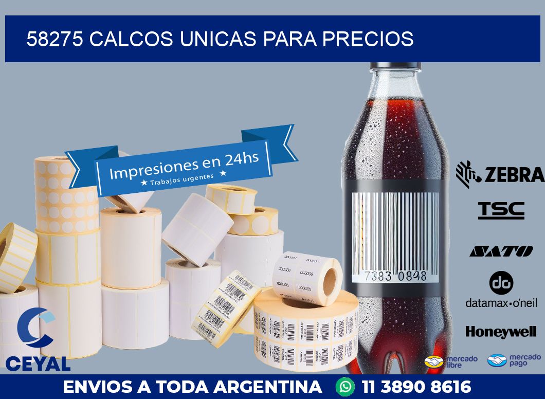 58275 CALCOS UNICAS PARA PRECIOS
