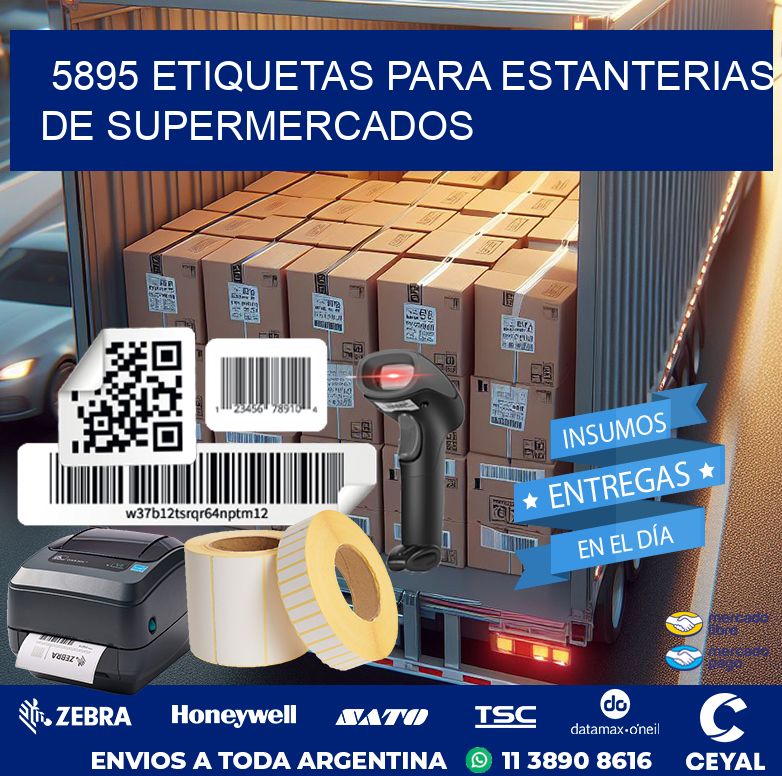 5895 ETIQUETAS PARA ESTANTERIAS DE SUPERMERCADOS