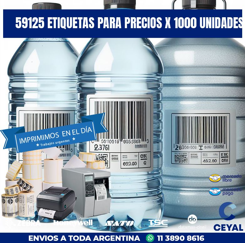 59125 ETIQUETAS PARA PRECIOS X 1000 UNIDADES