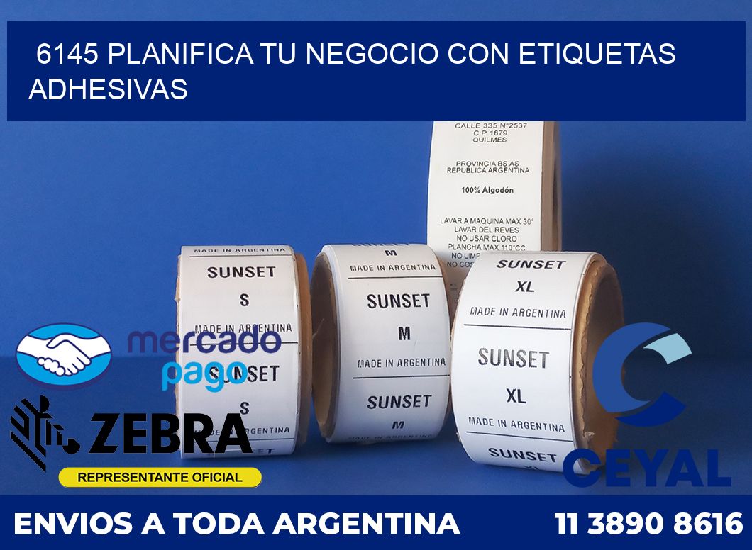 6145 PLANIFICA TU NEGOCIO CON ETIQUETAS ADHESIVAS