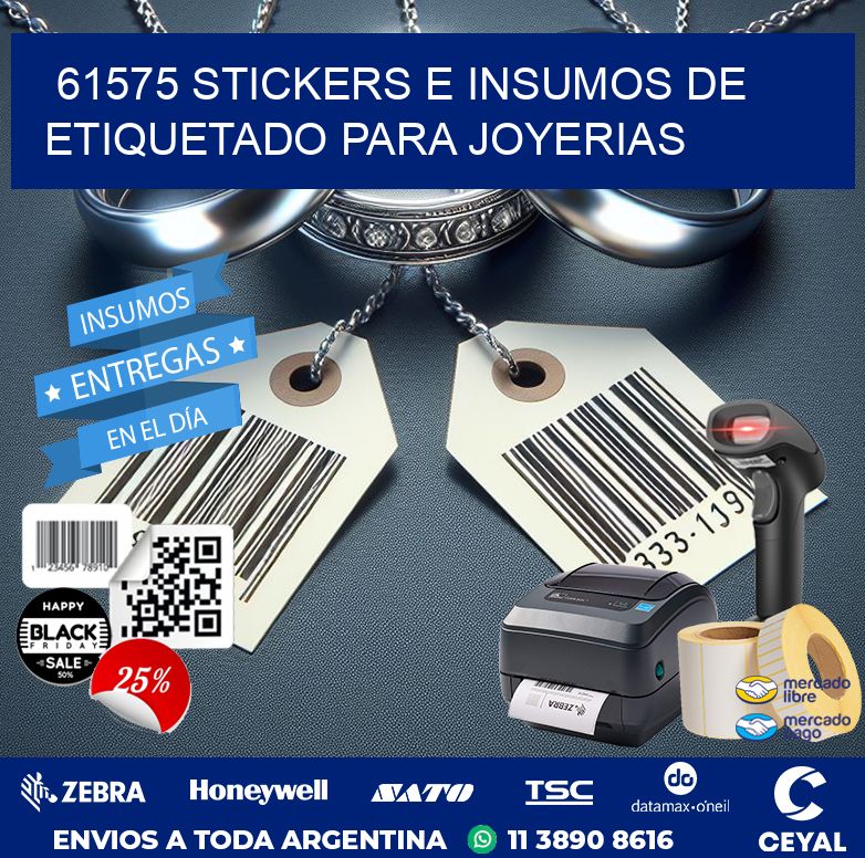 61575 STICKERS E INSUMOS DE ETIQUETADO PARA JOYERIAS