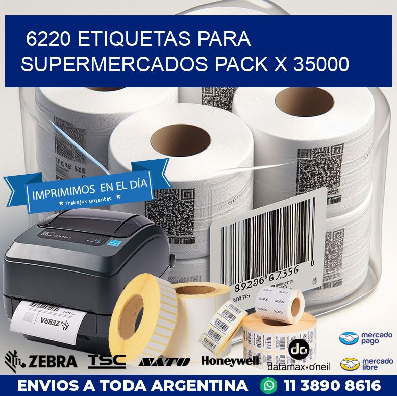 6220 ETIQUETAS PARA SUPERMERCADOS PACK X 35000