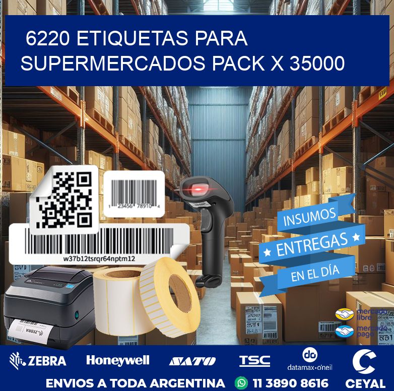 6220 ETIQUETAS PARA SUPERMERCADOS PACK X 35000