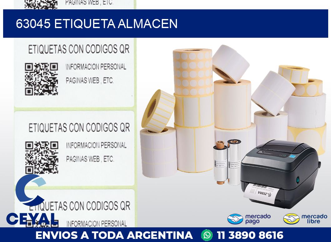 63045 ETIQUETA ALMACEN