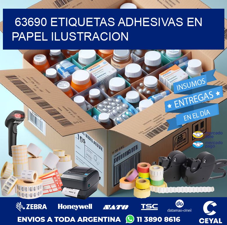 63690 ETIQUETAS ADHESIVAS EN PAPEL ILUSTRACION