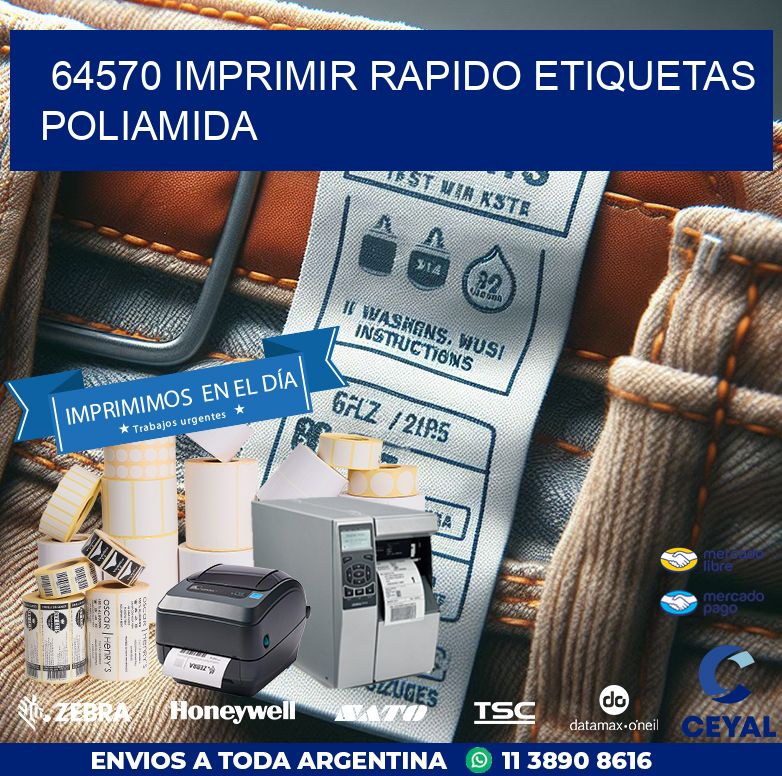 64570 IMPRIMIR RAPIDO ETIQUETAS POLIAMIDA